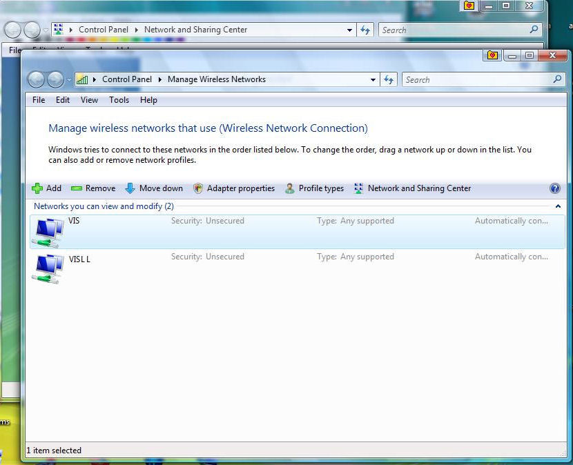 Windows Vista Automatic Wireless Connection